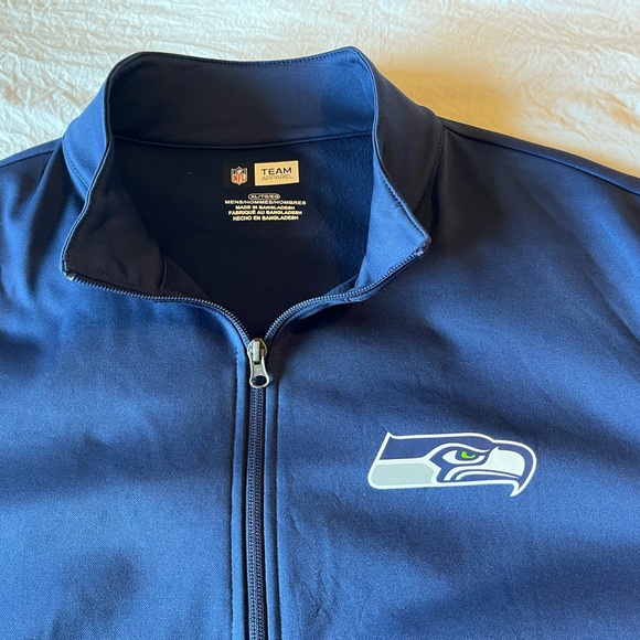 Seahawks Fans! Full-Zip Navy Zip Jacket - Picture 4 of 7